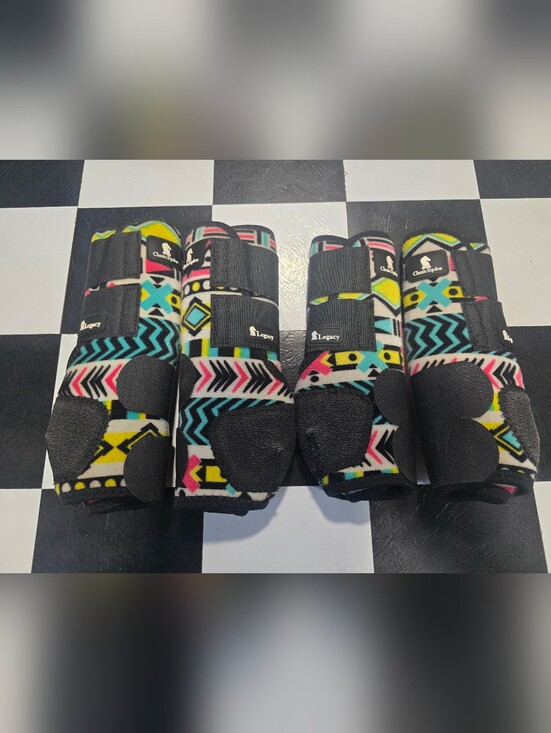 Classic Equine Other - Legacy Neon Tribal Sport Boots in Black, Teal, Pink, Yellow